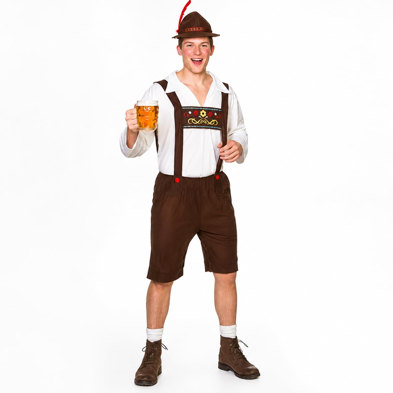 Wicked Costumes Mens Bavarian Oktoberfest Lederhosen Costume - Large
