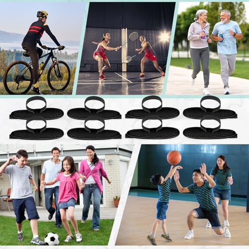 Image of Woanger 8 Pcs Hammer Toe Crest Cushion Soft Straightener Buttress Pads Splint Reduces Pressure from Calluses and Hammer Toes, Medium, Right, Left(Single Hole,Black)