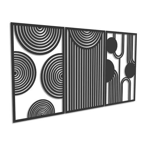 Kajaro - Tableau Decoration Murale Salon XXL - Ensemble 3 Pièces, Modernes Deco Salon ou Deco Chambre - Deco Murale Design - 1180x600 mm, Triptyque...