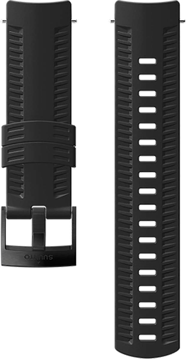 Suunto 24mm Athletic 1 Silicone Strap, Medium, Black/Steel