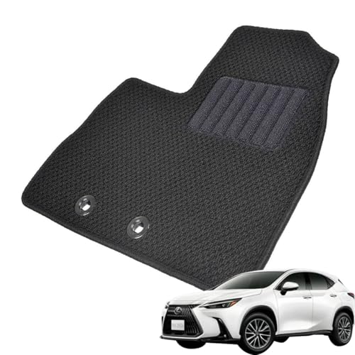 Kemmel レクサス 新型NX 20系 令和3年12月〜 2WD/4WD共通 専用 フロアマット カーマット ロンド生地/ブラック (運転席のみ/刺繍ロゴなし)
