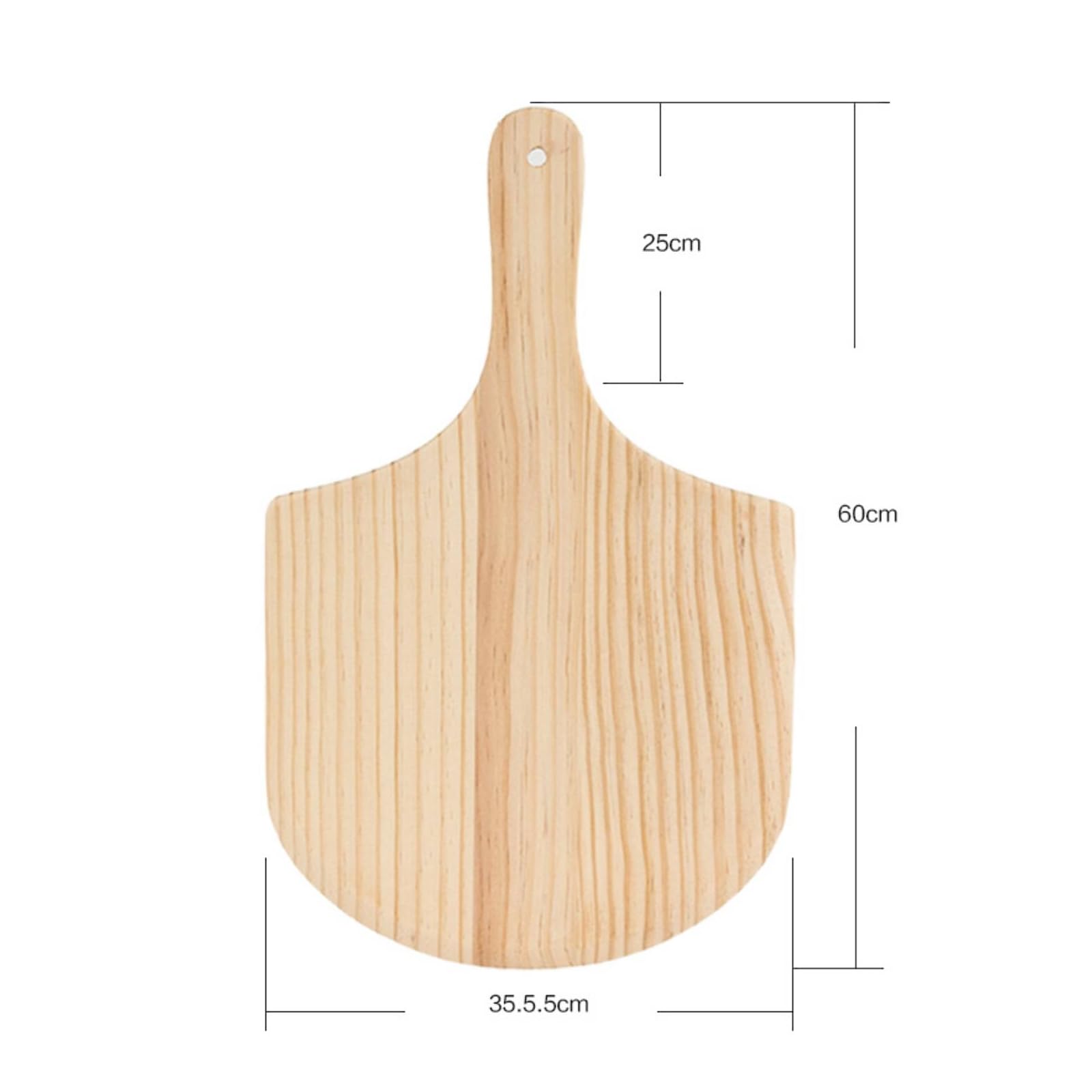 Tabla Servir Rústica Pala Ergonómico Paleta para Cocineros, Panaros, Cocina, 14 Pulgadas 60x35.5x1cm