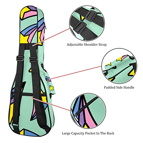 Housse pour ukulélé – Jaune arc-en-ciel – Étoile filante – 10 mm – Rembourrage épais en éponge de 53,3 cm – Avec sangles… - Les Beatles, Paul McCartney, John Lennon, RIngo Starr, George Harrison Housse pour ukulélé - Jaune arc-en-ciel - Étoile filante - 10 mm - Rembourrage épais en éponge de 53,3 cm - Avec sangles… – Image 4