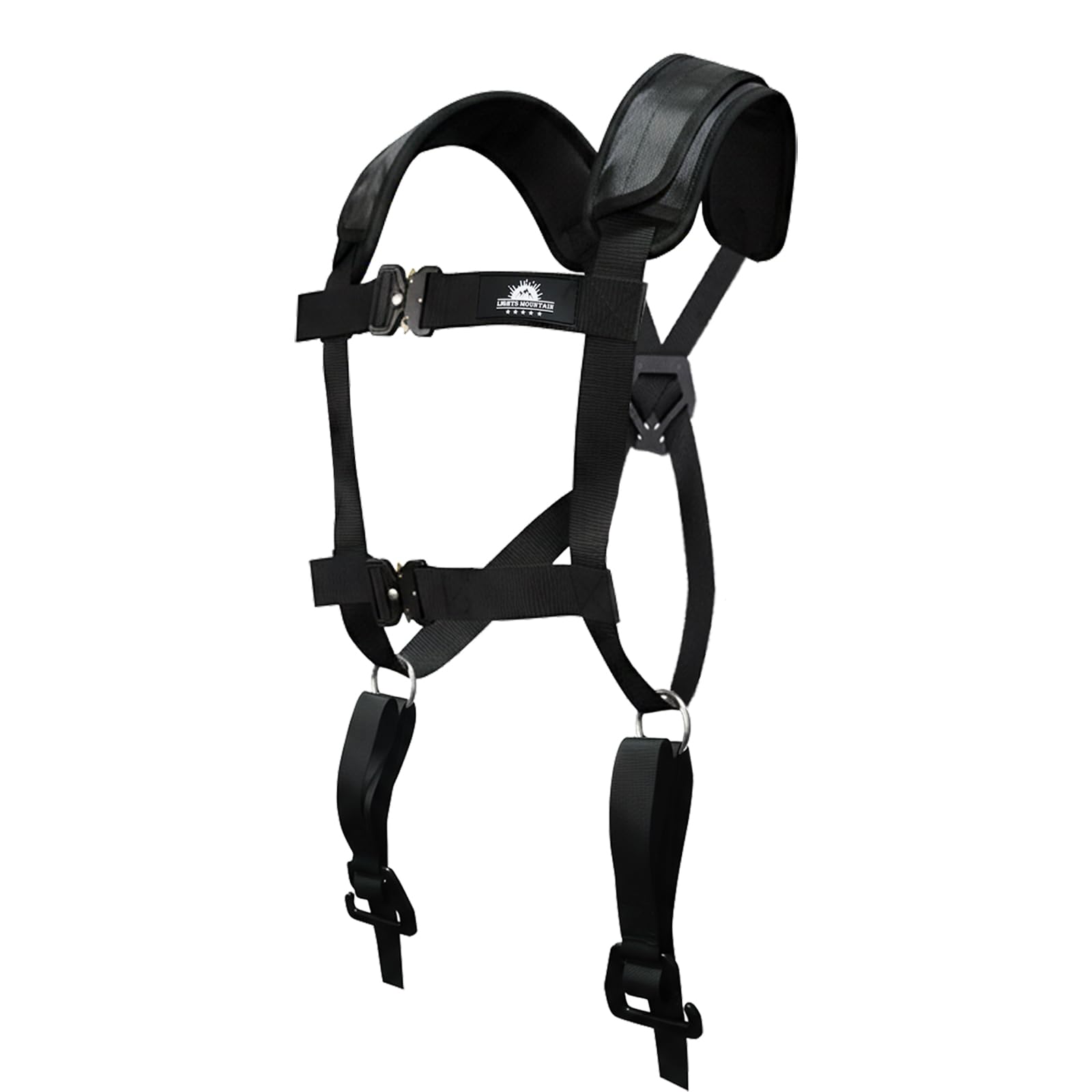 J Bryant Harnais de squat réglable pour bandes de résistance, sangle d'épaule rembourrée, boucles à dégagement rapide et crochets en E pour entraînement des fessiers, des jambes et du corps entier