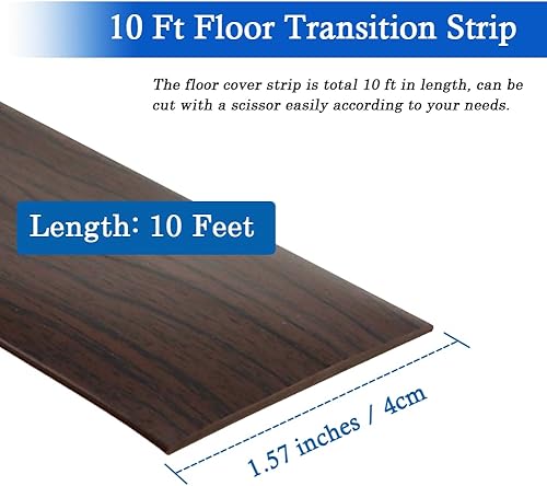 Miniatura 98 de Tira de transición de suelo, tiras autoadhesivas para suelos laminados, tira divisora plana de vinilo de 2 pulgadas de ancho, diseño elegante de Gris