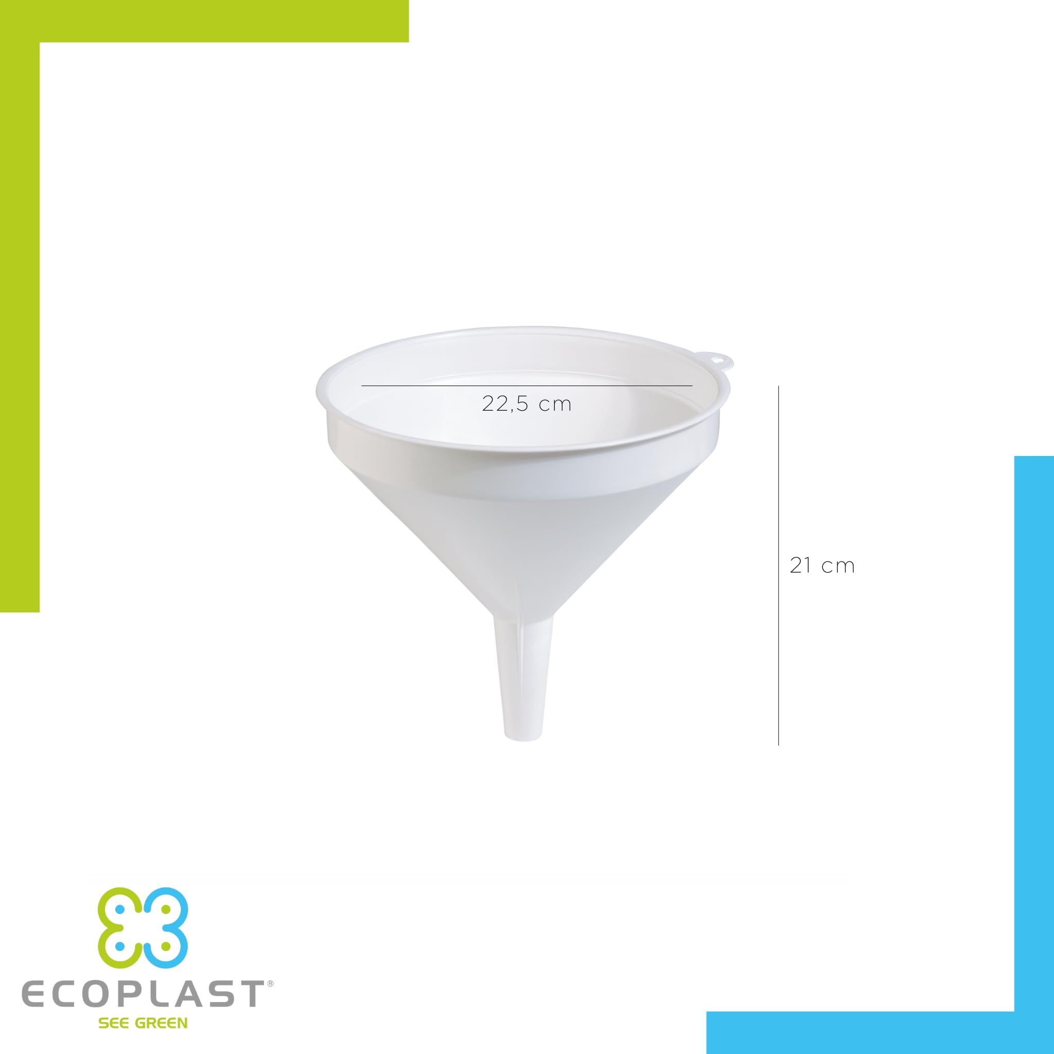 Ecoplast imb22 Embudo, Blanco