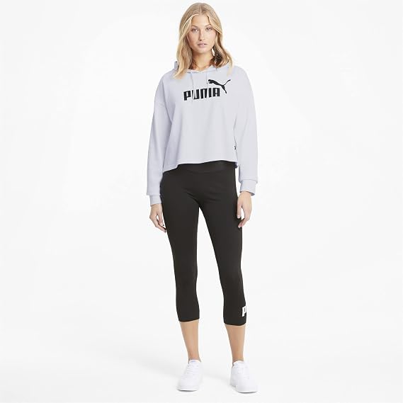 Puma Kadın Essentials Logo Cropped Women's Hoodie Kapüşonlu Sweatshirt