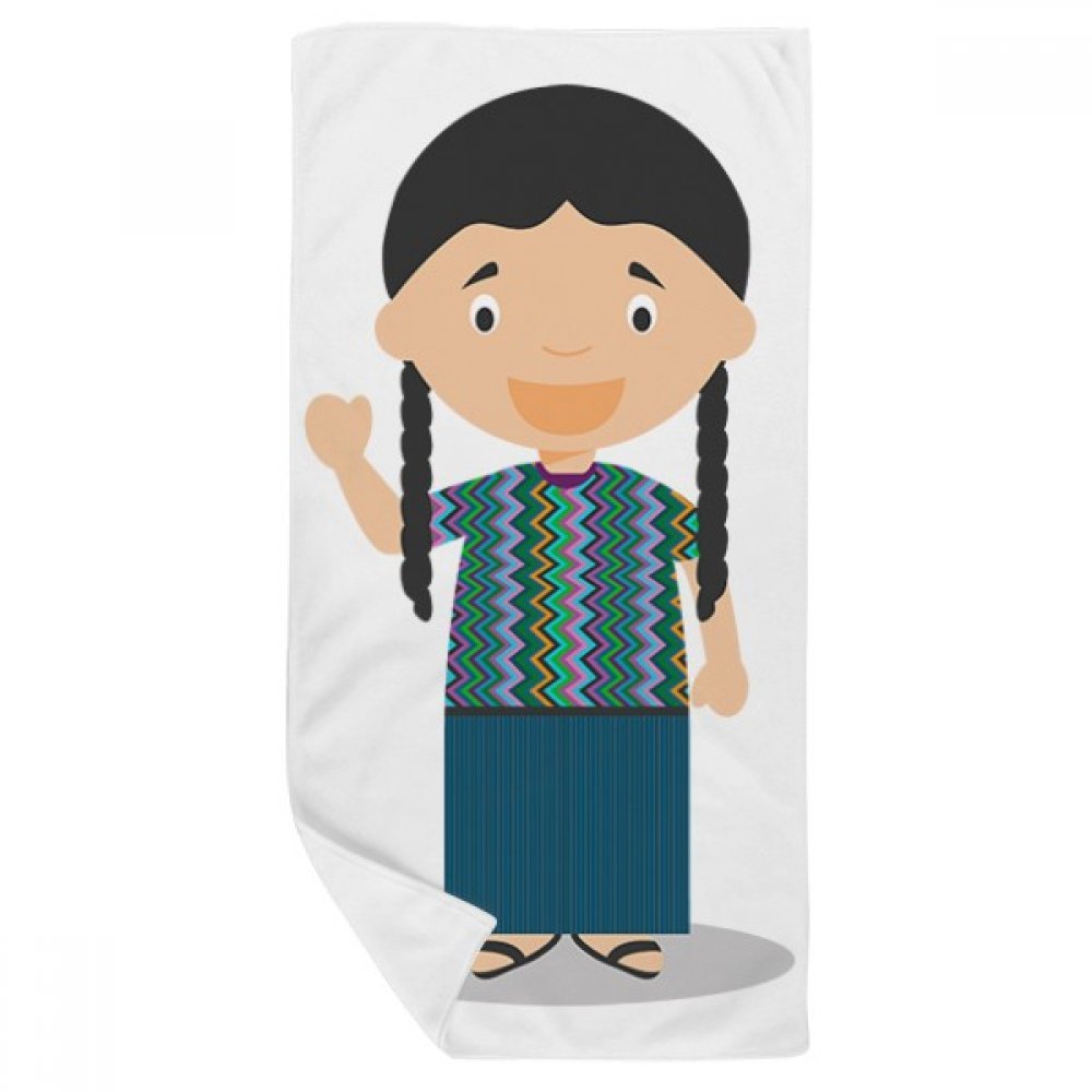 Serviette de bain Guatemala Longue Queue de Cochon multi usage 35x70cm