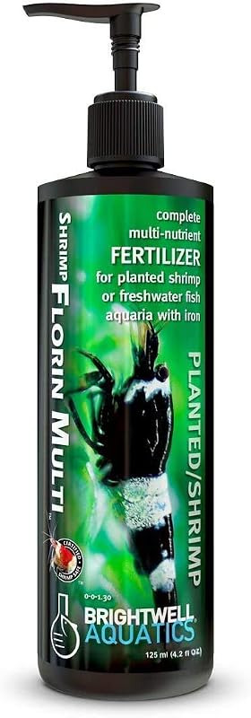 Suplemento para plantas de aquário de água doce sem cobre Brightwell Aquatics Shrimp FlorinMulti 125 mL