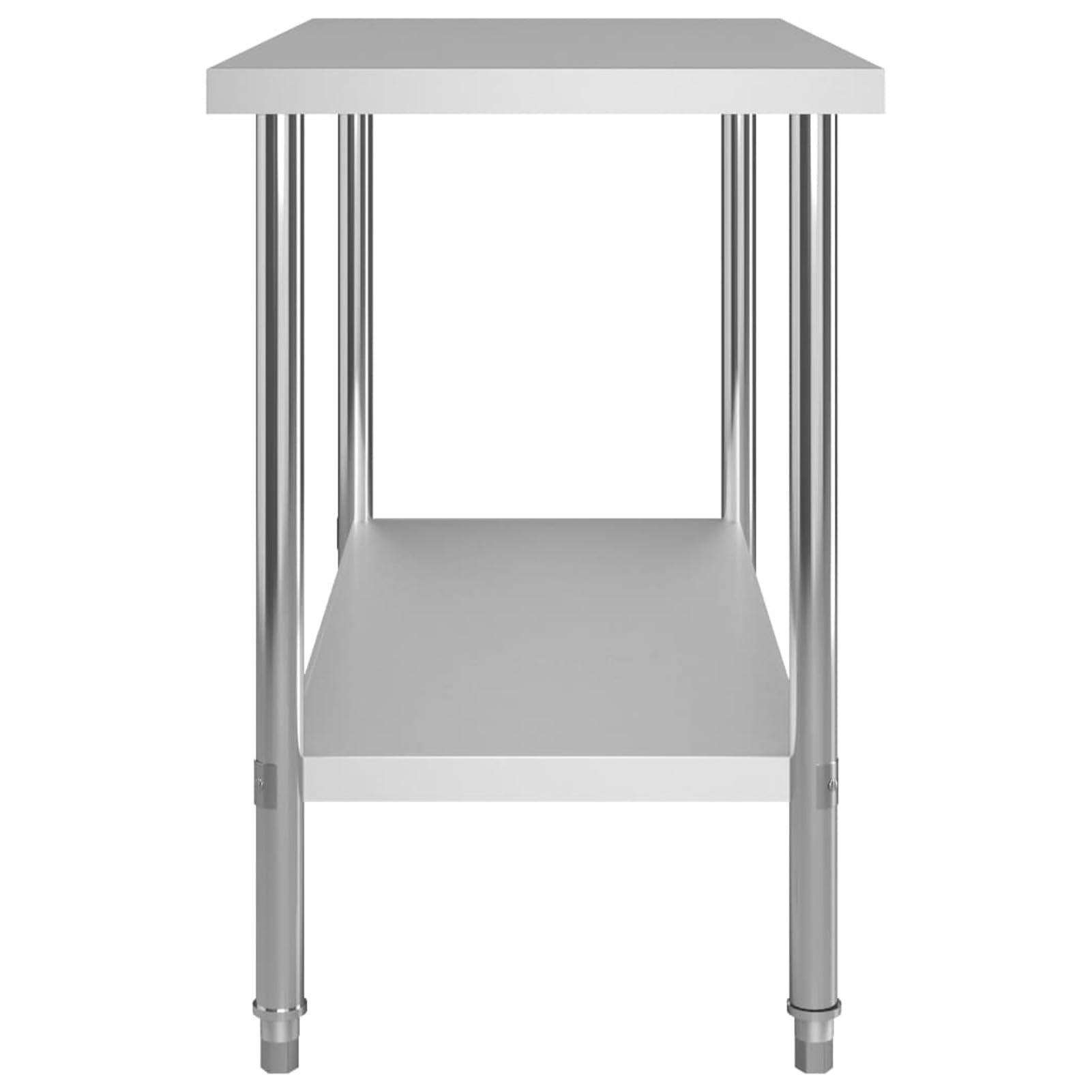ShGaxin Mesa de Trabajo de Cocina con Estante Acero INOX 120x60x150 cm, Mesa De Cocina Comercial, Repisa Acero Inoxidable Cocina, Mesa Acero Inoxidable - 3054470
