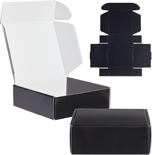 Paquete de 25 cajas de embalaje corrugado para envío, sobres de cartón para pequeñas empresas, boutiques, regalos de correo, cajas de regalo para