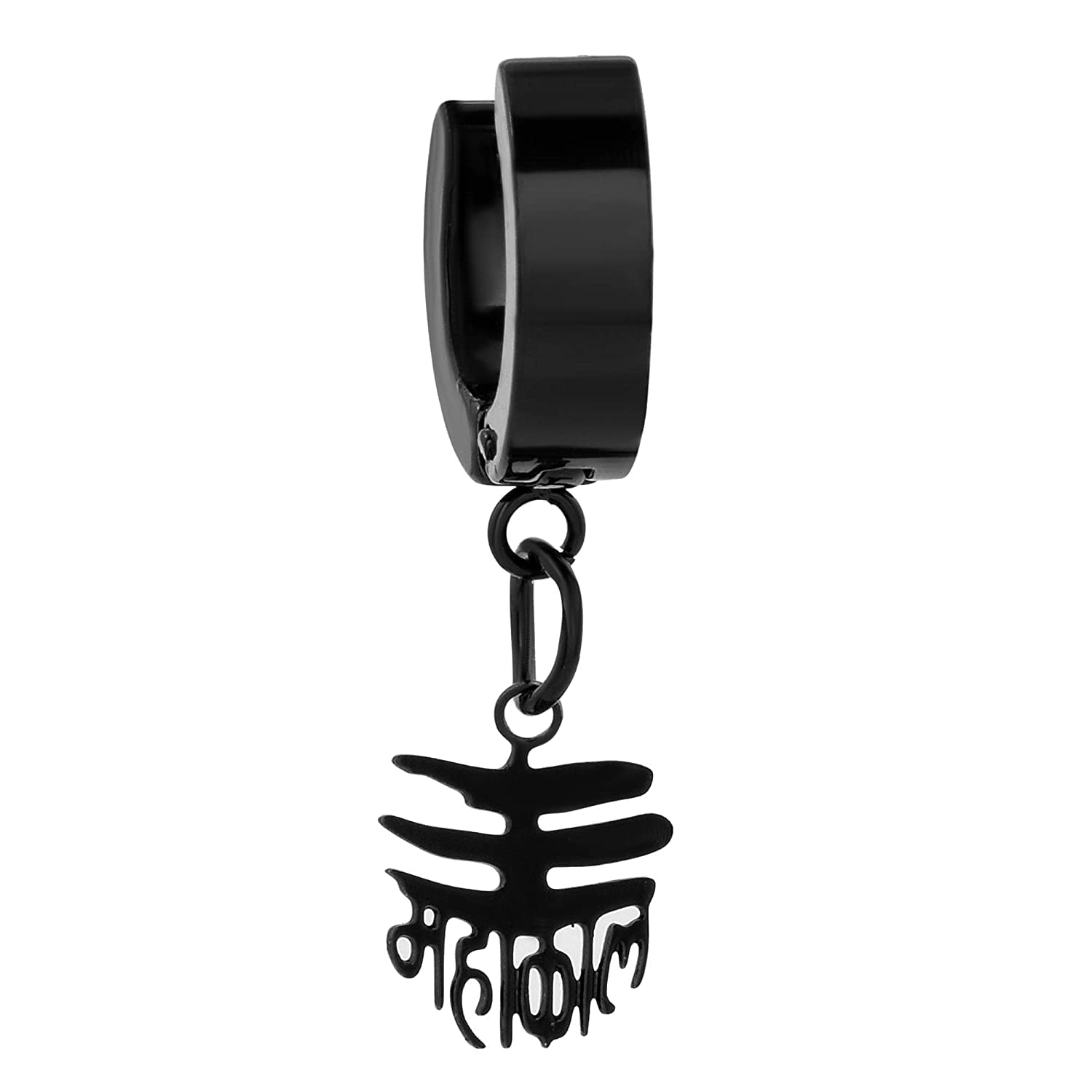 Lord shiv mahakaal mahadev Charm Huggie Hinged Dangle Single Ear Stud Earring Piercing Jewelry for Mens/Boys (1 PC)-image-34