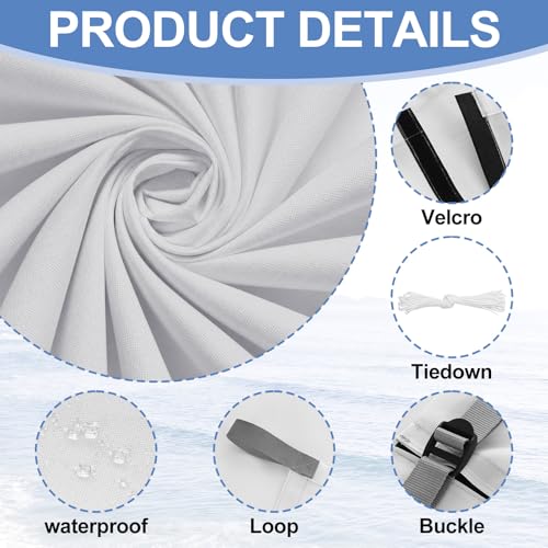 Image of SATINIOR Sailboat Awning 96.06 inch x 100 inch 600d Gray Heavy Duty Sun Shade