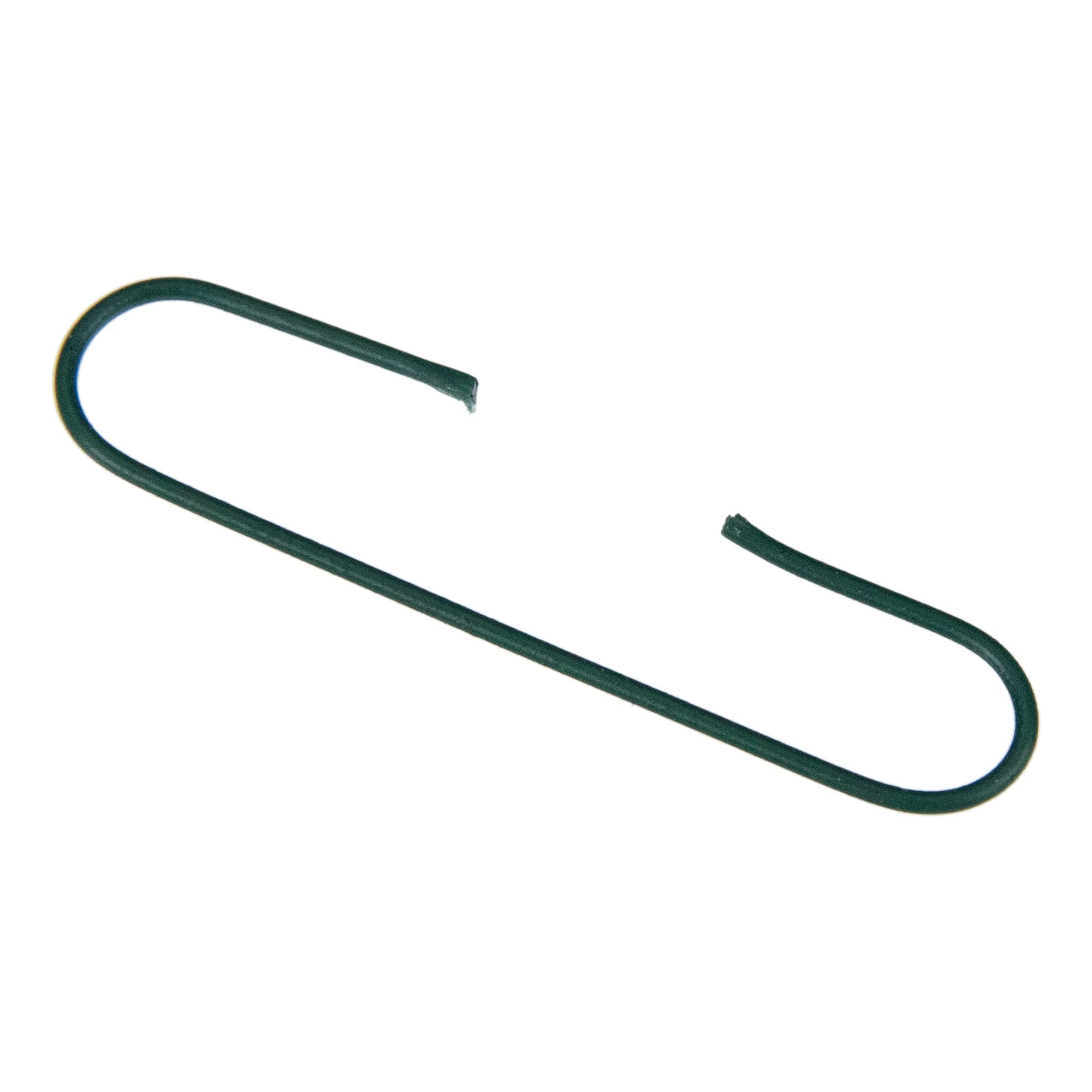 Club Pack of 100 Forest Green Christmas Ornament Hooks 1.5