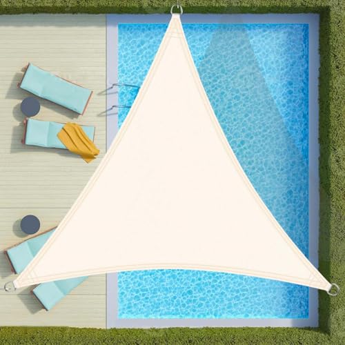 Tenda parasole triangolare impermeabile, 30,5 x 3,5 x 3,5 m, protezione dai raggi UV, per esterni, patio, giardino, cortile e riparo per feste, protezione per l'estate