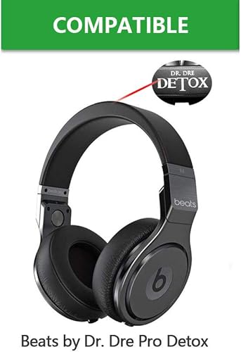 Miniatura 5 de Repuesto de almohadilla de esponja para la cabeza, repuesto compatible con auriculares Beats por Dr. Dre Pro Dre Pro Detox (negro)