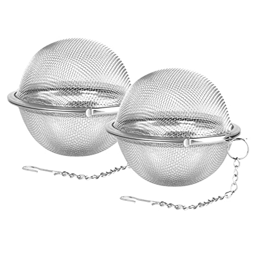 Fu Store 2pcs Stainless Steel Mesh Tea Ball 2.7 inches Tea Strainers