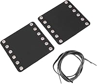 Vista 6 de 2 fundas de cuero para manillar de motocicleta con correa, almohadillas de agarre calentadas para motocicleta, accesorios de modificación (negro)