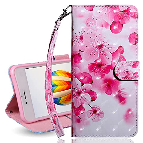 EMAXELER Nokia 7.2 Case 3D Full Stylish PU Leather Wallet Flip Shockproof Bookstyle Magnetic Cover with Cards Slots Holder Stand for Nokia 7.2 Cherry Blossoms BX.