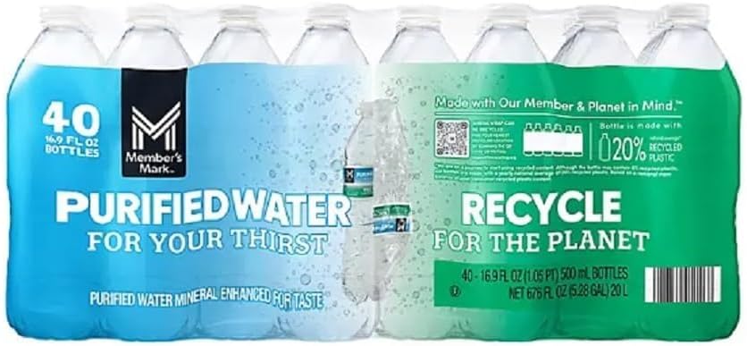 Member Mark Purified Water, 40 Count
