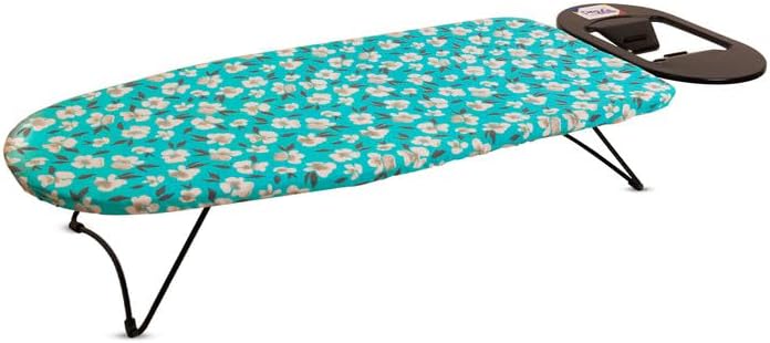 Peng Essentials Foldable Tabletop Ironing Board with Iron Rest, Green | 95L x 34W x 16H Centimeters | Space-Saving Design | Quick and Easy to Set up | Ergonomic Shape | Smooth Ironing Surface