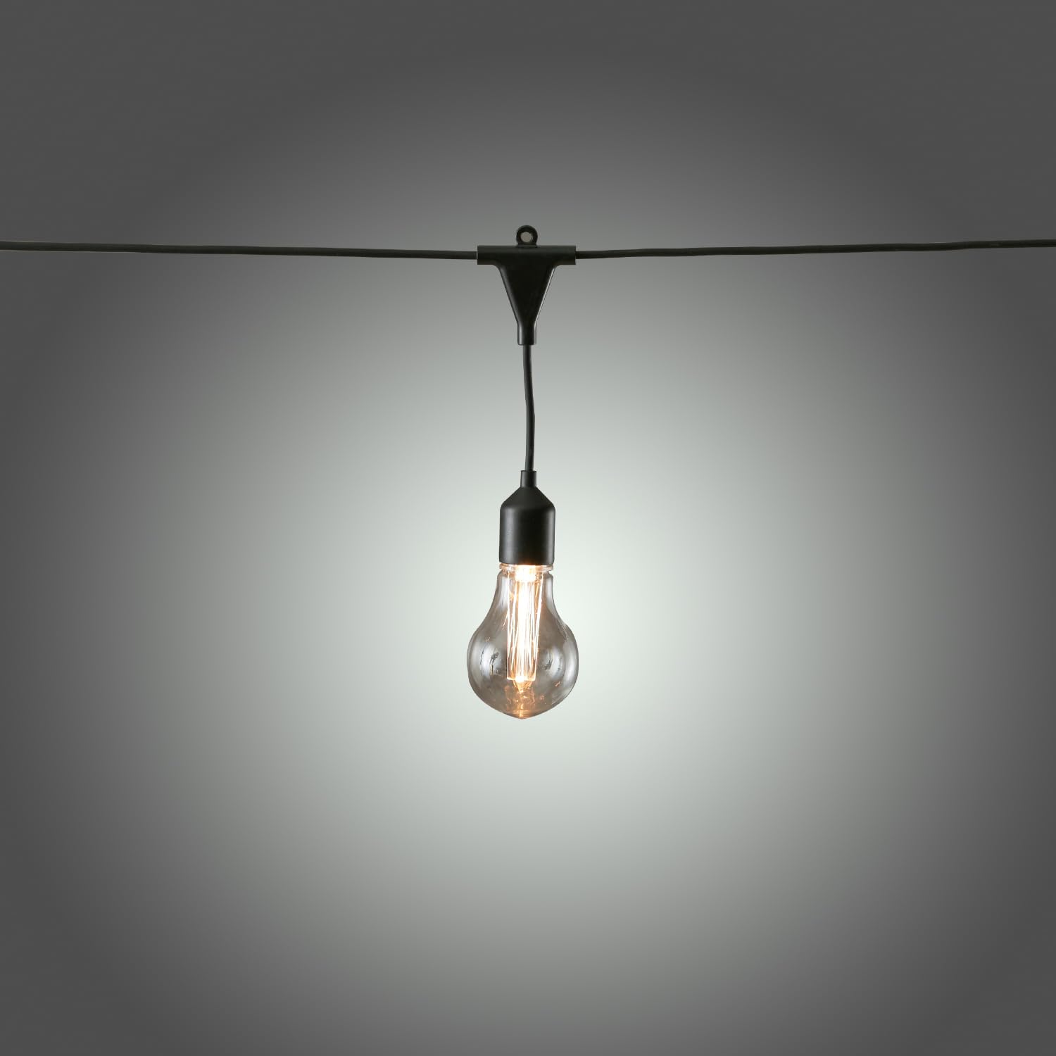 LED Lichterkette GLÜHBIRNE - 20 Filament LED - L: 9,5m - koppelbar bis 100 LED - Trafo - für Außen