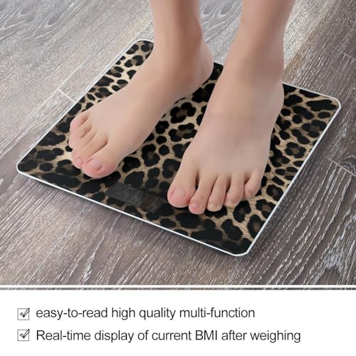 Báscula de Baño Digital Estampado Leopardo Negro 400 lb miniatura 5
