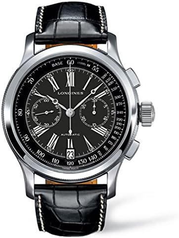 Longines Lindbergh Atlantic cronografo nero quadrante mens orologio  L27304580 : Amazon.it: Orologi