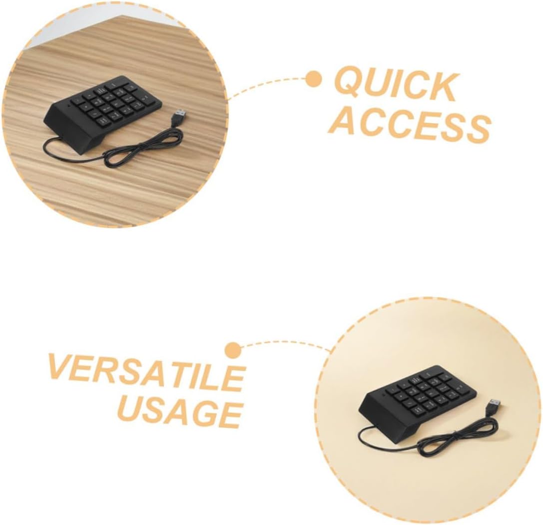 FUOYLOO 2pcs USB Numeric Keypad 18-Key Wired Number Keyboard External Portable Number Pad for Laptop Computer Accounting Office Use