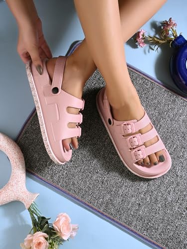 Image of DOCTOR HEALTH SUPER SOFT Women Adjustable Strap Clogs | Stylish and Anti Skid Women Clogs | Cushioned Footwear | Comfortable & Lightweight | Everyday Use