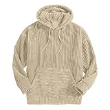 Photo Gallery teidea felpa uomo con cappuccio maschile di velluto a coste spessa: manica lunga, colore solido, tasca del canguro-beige-l Photo Gallery teidea felpa uomo con cappuccio maschile di velluto a coste spessa: manica lunga, colore solido, tasca del canguro-beige-l