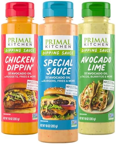 Primal Kitchen Dipping Sauce 3 Pack: Chicken Dippin', Avocado Lime, and Special Sauce