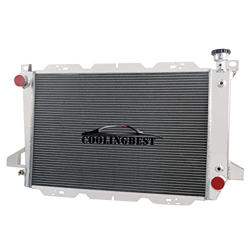 COOLINGBEST Aluminium Radiator Replacement for 1985-1996 Ford Bronco Pickup F150 F250 F350 4.9 L6 3 Row Core Radiators Radiador 1986 1987 1988 1989 1990 1991 1992 1993 1994 1995 by COOLINGBEST - Used condition - US$188.50