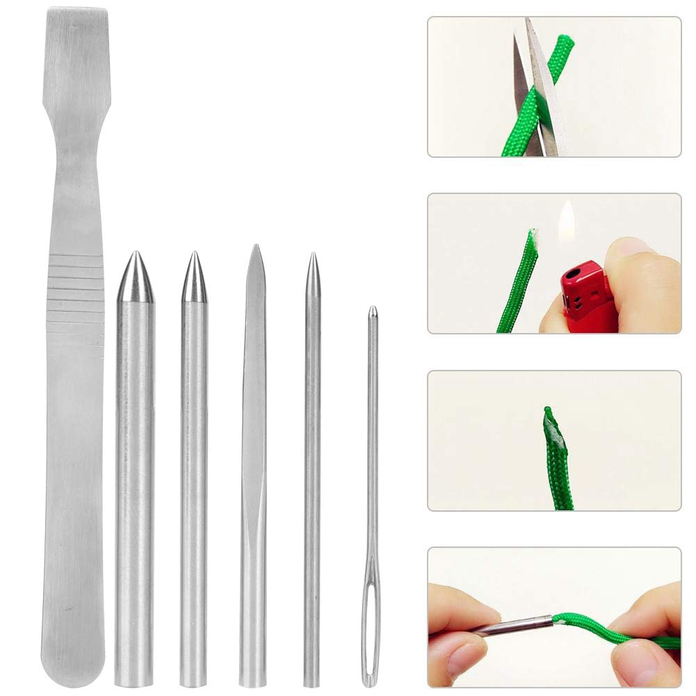 6Pcs Set Stainless Steel Paracord Weaving Stitching Lacing Needles Set Bracelet Knitting DIY Tool Lacing Leathercraft Needle for Paracord