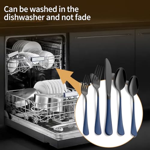 20-Piece-Black-and-Dark-Blue-Silverware-Set-180-Stainless-Steel-Silverware-Set-Dark-Blue-Handle-Cutlery-Set-Service-for-4-Dinner-Knives-Forks-Spoons-Set-Flatware-Set-Finish-Dishwasher-Safe