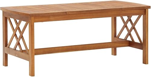 vidaXL Mesa de centro 40.2"x19.7"x16.9" madera maciza de acacia