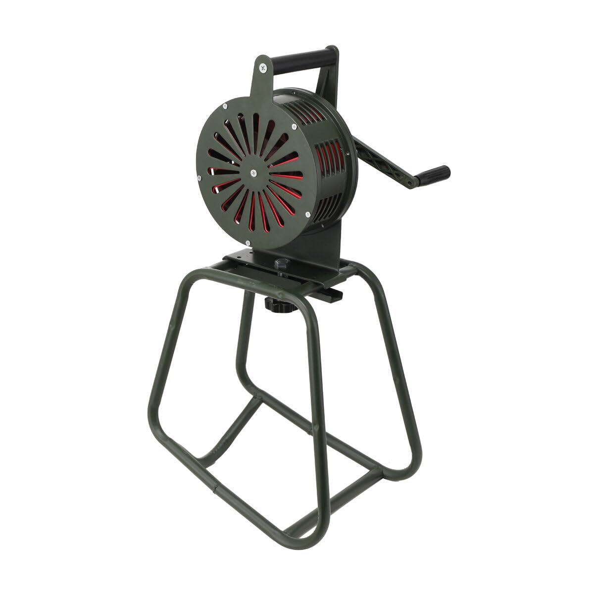125 ± 2db Standsirene Aluminiumgehäuse Handsirene Alarmsirene Handhebelbetätigung Luftangriffssirene, Selbstschutz-Notsirene, Sirenenhorn für Industrie, Bauwesen, Fabriken mit Halterung