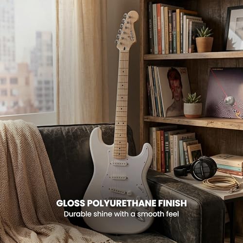 Image of Fender Squier Sonic Stratocaster HT - Arctic White Bundle with Frontman 10G Amp, Instrument Cable, Tuner, Strap, Picks, and Austin Bazaar Instructional DVD