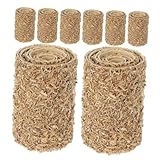 Garneck 8stücke Miniatur-heuhaufen-Requisiten zum Selbermachen Kunst-mini-heu für Weihnachtsdeko Tischdeko Bastelarbeiten Modellfotos Cowgirl-Pferde-mini-Dekorationen Puppenhauszubehör