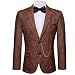 Barry Wang Mens Tweed Blazer Rust Two Button Sport Coat Formal Vintage Meeting Dinner Daily Father's Day Suit Jacket with Chain