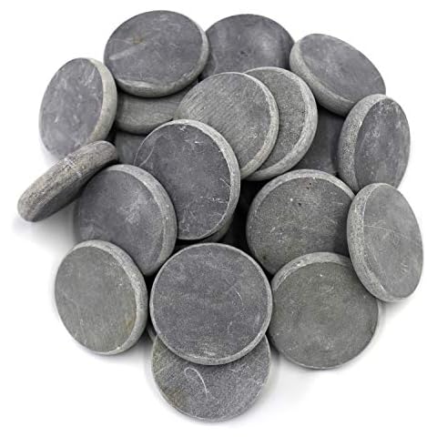 Koltose by Mash 25 Round Stones for Rock Painting - Bulk 8 cm Diameter Perfectly-Round 100% Natural Basalt Stone Canvases, Mandala and Kindness Stones Cover