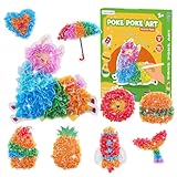 【MESS-FREE CREATIVE FUN】Engage your child’s imagination with this vibrant poke poke art activity! Kids can poke and decorate Colorful Party-themed designs—including a fluffy llama, playful lion, juicy pineapple, cute umbrella, and heart shape—using s...