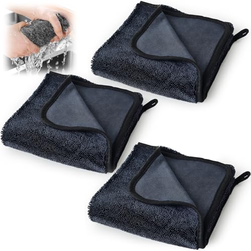 sesameless Bathroom Drying Cloth, Thicken Drying Towel Wonder Super Absorbent Cloth for Car Window Shower Bathroom Kitchen(40×40cm) (3)