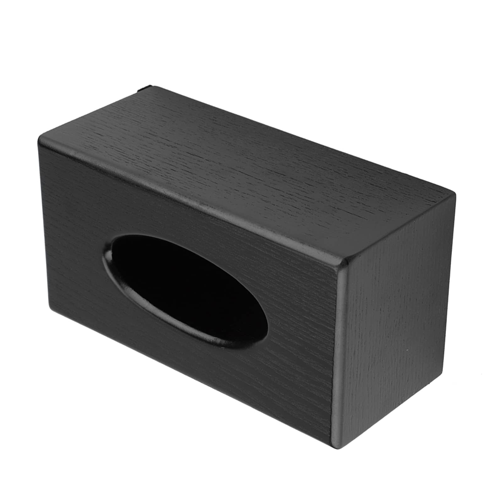 Generic Eleganckie Drewniane Pudełko na Chusteczki Łatwa w Użyciu Szuflada do Salonu Kuchnia Łazienka, Naturalny Brązowy Stojak na Papier 9,1" X 4,7" X 4,1" (BLACK)