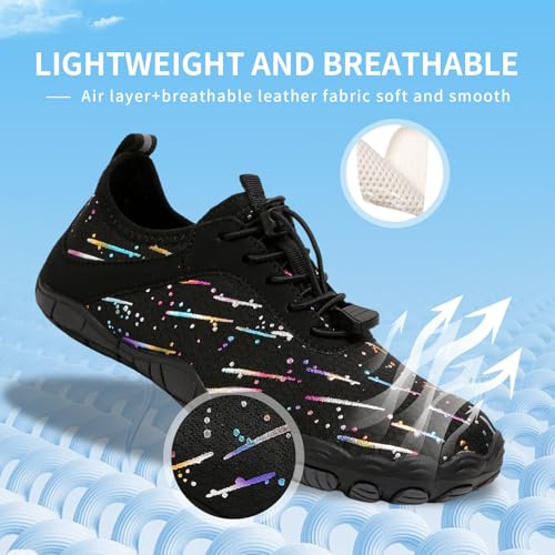 Image of Hike Barefoot Shoes Womens Men Footwear,Pro-Healthy&Non-Slip Water Shoe for Women Men, Quick Dry Wide Toe Box Beach Swim Athletic Sports Shoes Unisex