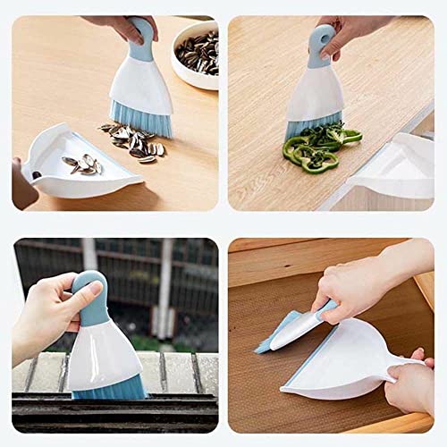 Kehrschaufel Besen Kehrschaufel – kleines Besen- und Kehrschaufel-Set, Mini-Besen und Kehrschaufel, kleine Kehrschaufel und Bürsten-Set für Hausreinigung, Sofa, Schreibtisch, Meerschweinchenkäfig, – Bild 5