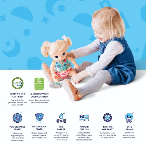 Moonlight Slumber Little Dreamer Deluxe Kids Mattress, Twin - Dual Sided Memory Foam, Plush, Waterproof #TOP2