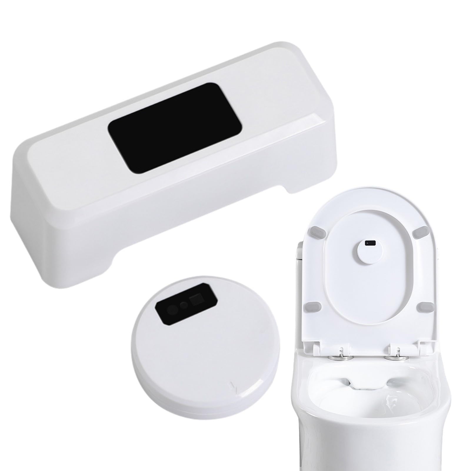 Hands Free External Sensor Toilet Flusher IPX5 Waterproof Touchless Automatic Flusher 1800mAh Battery Rechargeable USB Charging For Household Hotel Public Use ( Color : A Delay Sensor*1 , Size : 18.2*