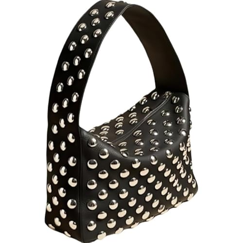 Generic Y2K Studded Shoulder Bag For Women: 90S Punk Style Vegan Leather Designer Handbag cover