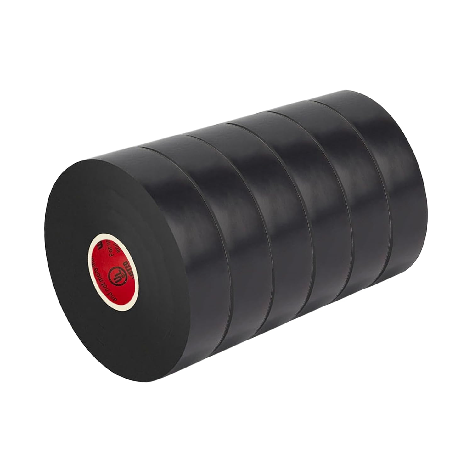 Black Electrical Tape,UL/CSA Listed, 6 Rolls, Eco-Friendly, High Viscosity & Ductility, Flame Retardant, 3/4in x 66ft x 7mil, 14°F to 176°F, 600v, for Home, Industry, Auto Repair, DIY